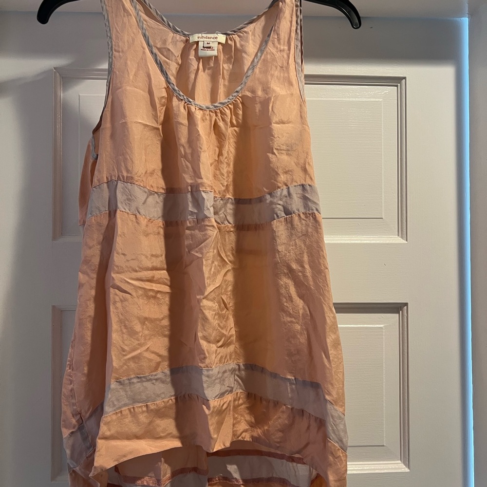 Sundance Peach and Gray Tank Top
